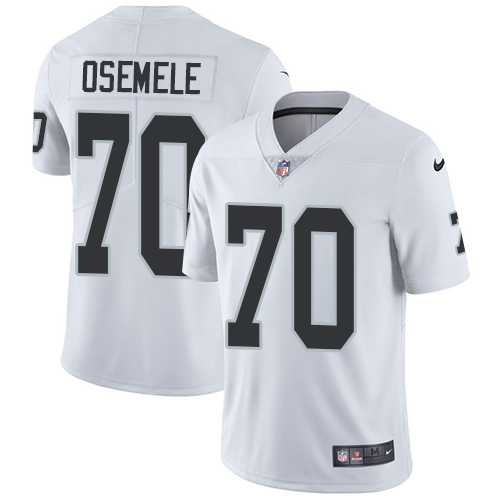 Nike Raiders #70 Kelechi Osemele White Men's Stitched NFL Vapor Untouchable Limited Jersey